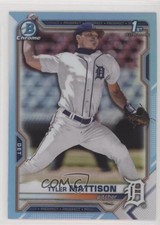 2021 Bowman Draft Chrome Sky Blue Refractor Tyler Mattison #BDC-58 0o6v