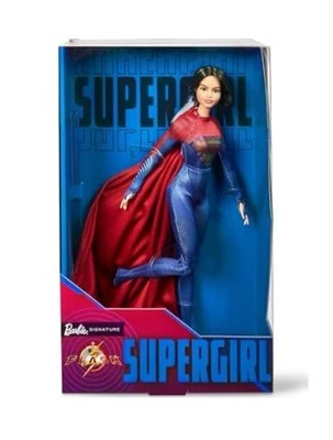 NEW Barbie Supergirl Collectible Doll from The Flash Movie Doll Stand Incl HKG13