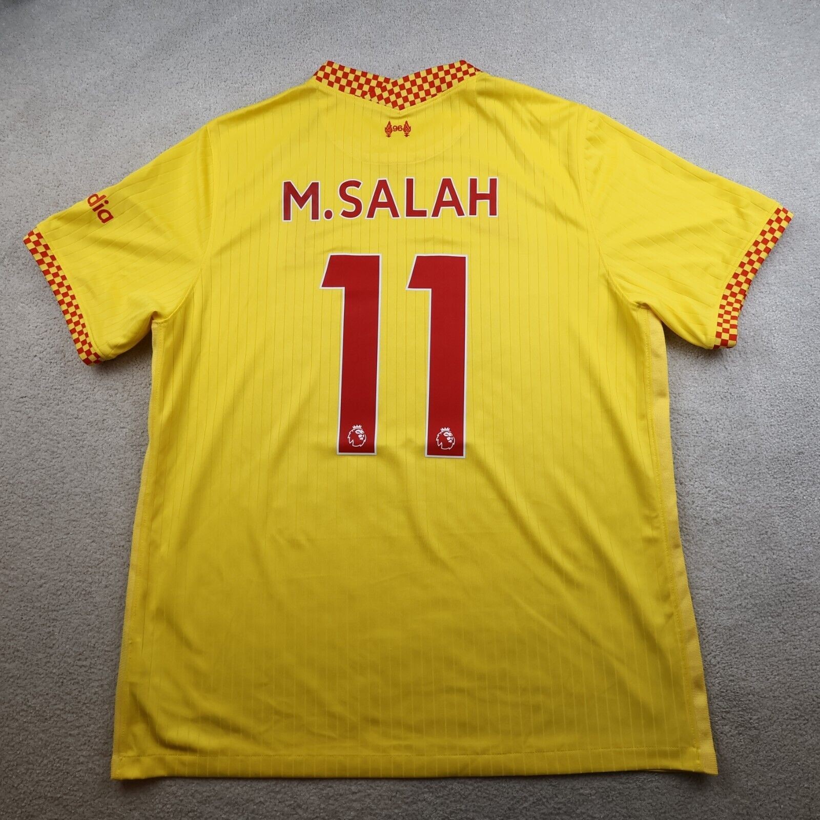 Liverpool Shirt Extra Large Yellow 3rd Kit 2021 2022 Nike Jersey Mo Salah 11
