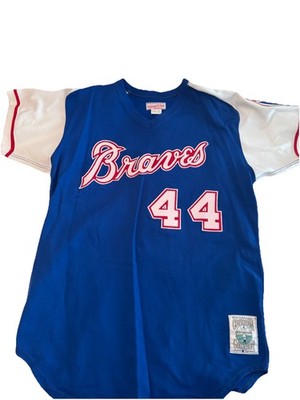 Mitchell & Ness Throwback Henry Aaron Atlanta Braves 1973 Jersey New with Tags.