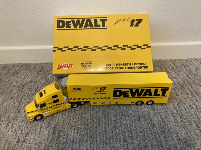 2009 Matt Kenseth GMP DeWalt 1/64th Diecast Hauler Transporter.