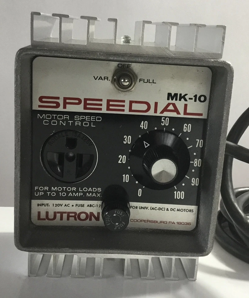 Vintage Lutron MK-10 Motor Speed Control, 10A, 120V, 60Hz w/Box & Instructions - Image 2 of 4
