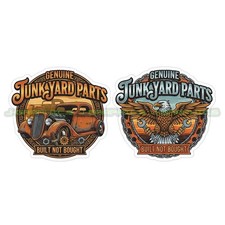 Genuine Junk Yard Parts Sticker Decal Vinyl Hot Rod 2 Pack H