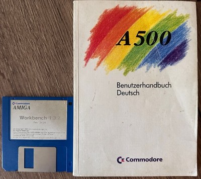 AMIGA/Commodore A500Buch und Workbench Disk V.1.3.2 - Deutsch, works