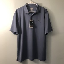 Callaway Opti-Dri Golf Polo Shirt Men's Size Large Blue Gray NWT UPF 50