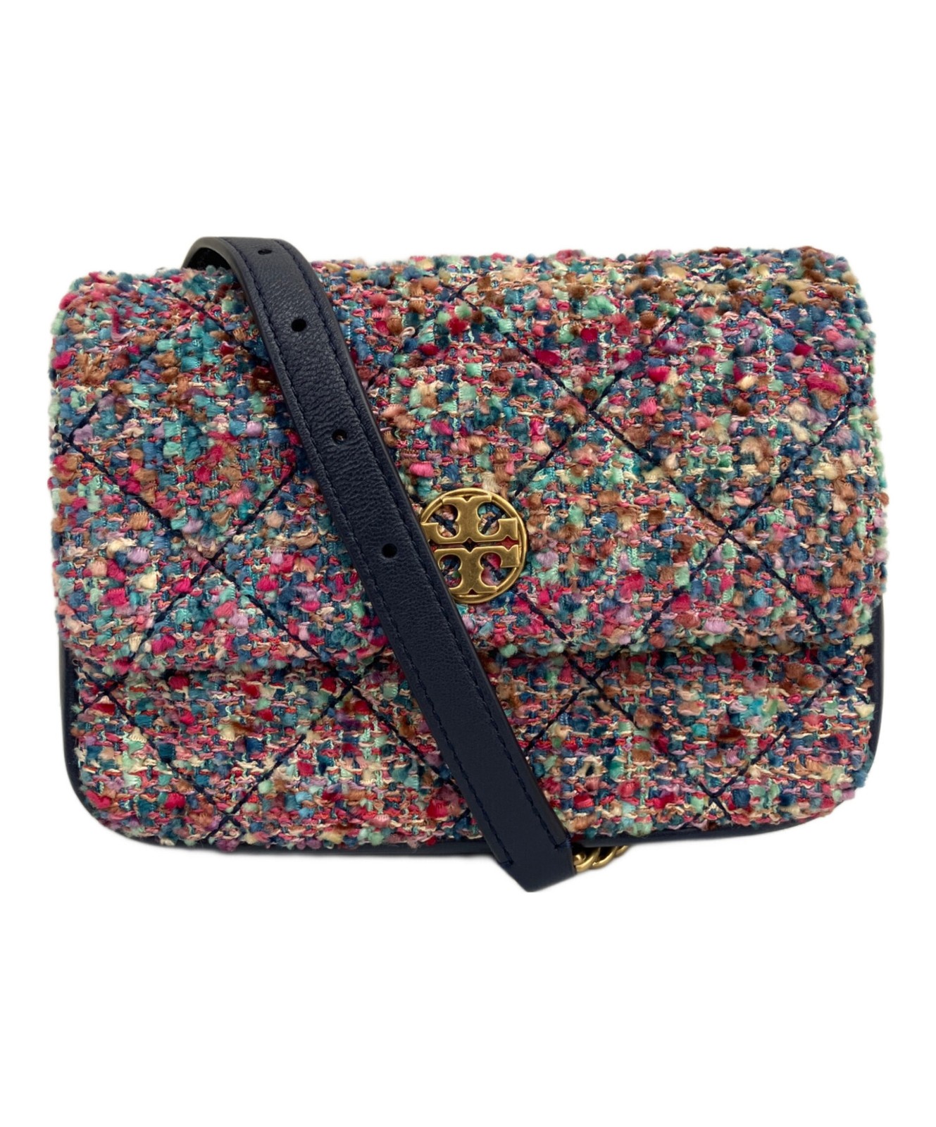 TORY BURCH Shoulder Bag Navy Multi Women Used Authentic