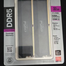 Crucial Pro 32GB (2x16GB) DDR5-6400 UDIMM XMP...
