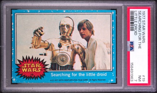 1977 Topps Star Wars #19 Searching for the little droid — PSA 7