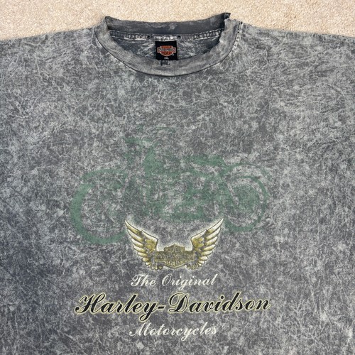 Harley Davidson of El Cajon CA Acid Washed Distressed Graphic T-Shirt Size 2XL - Afbeelding 3 van 8