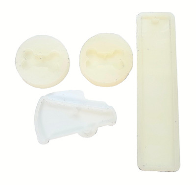 Silicone Resin Molds Set 4, Keychains, Megaphone, Dog Tags, Bookmark, Craft DIY