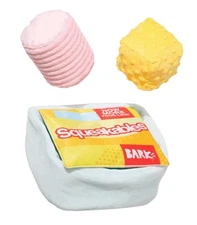 New Bark Box " Squeakables "3 Pc Dog Toy Lunchable Snack Pack & School Lunch M/L