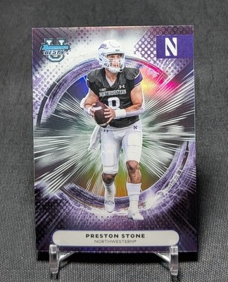 Preston Stone Chrome Refractor Rookie 2025 Bowman's Best U Card #82 Northwestern