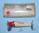 VINTAGE Fred Arbogast  Jitterstick Topwater Lure 6400T PRE-PRADCO W/Box No Rust — photo 1