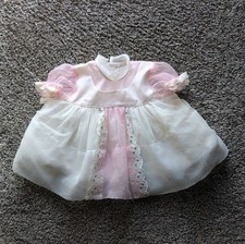 Set Vintage Party Look Light Pink Baby Dress 6-9 months