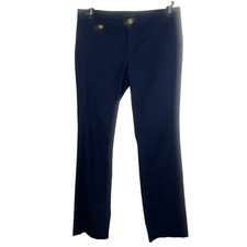 Lauren Ralph Lauren Size 8 Navy Straight Leg Chino Pants Preppy Classic Luxe