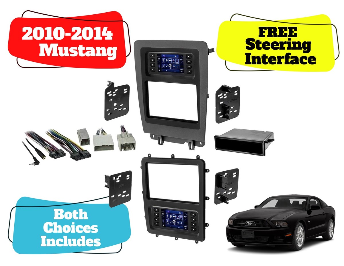 2010-2014 FORD MUSTANG DOUBLE DIN CAR RADIO STEREO DASH KIT
