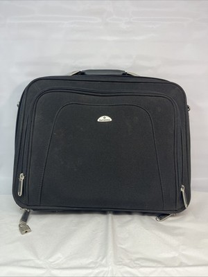 Samsonite Briefcase Black Soft Canvas Business Bag Computer Carrying Case