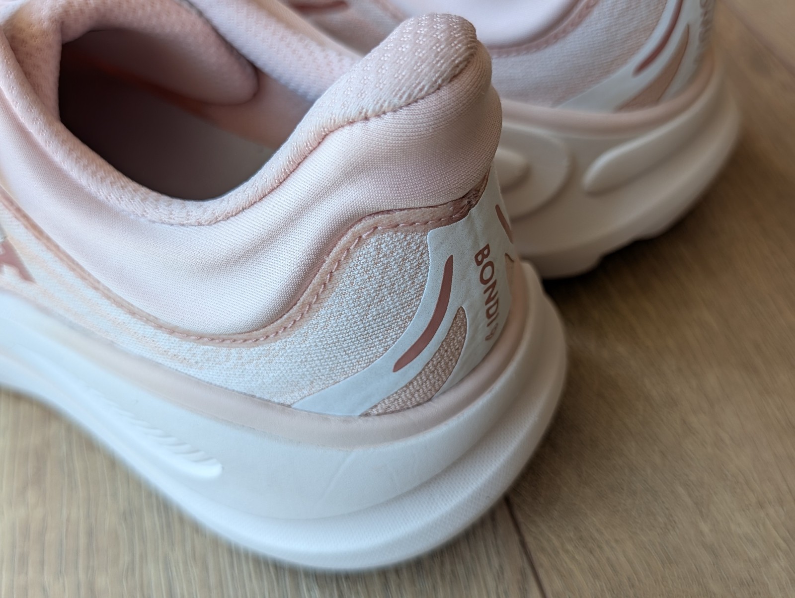 Women's 2025 HOKA Bondi 9 Rose Latte/Rose Cream Cushioned Running Shoes US 9 thumbnail 10