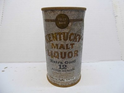KENTUCKY MALT LIQUOR EXTRA GOOD FLAT TOP BEER CAN~FRANK FEHR BRG, LOUISVILLE, KY