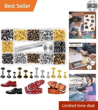 Durable 240 Set Leather Rivets with Tools - Perfect for Crafting Repairs