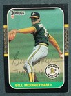 Oakland A's Star Bill Mooneyham handsigniert signed 1987 Donruss Baseballkarte -