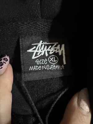 Stussy Rough And Rugged Zip Up Hoodie Black Size XL Brand New With