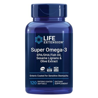 Life Extension Super Omega-3 EPA/DHA Fish Oil Heart Brain 120 Softgels x 4-pack