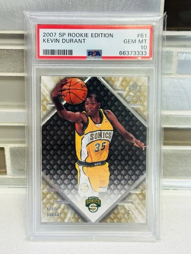 Rookie 2007 Kevin Durant SP Rookie Edition Upper Deck Sonics PSA 10 RC #61 OKC