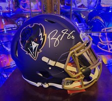 Ravens 2024 Alternate Full size Authentic Speed Helmet signed by Roquan Smith