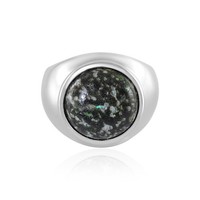 Cavill Leoparden Opal Ring 925 Sterlingsilber Platin Schwarz Braun 4,2Ct-