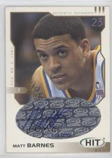2002-03 SAGE Hit Gold Auto 202/250 Matt Barnes #H23 Auto 3c7
