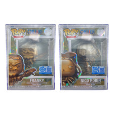 2x Funko Nico Robin Bronze 2179 & Franky 2180 Bronze Pop One Piece Figure Bundle