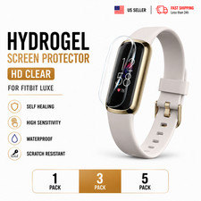 Fitbit Luxe Hydrogel Screen Protector Self Healing HD Clear Waterproof