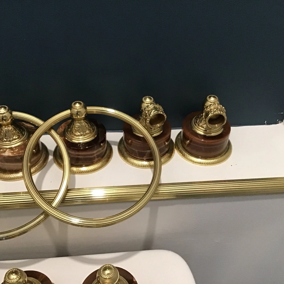 11 accesorios de baño Phylrich, barras de torre, ganchos y anillos (¡¡solo recogida local!!!) Foto 3 de 4