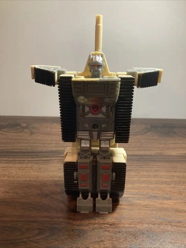 Vintage Bootleg Transformers Tank KO Decopac White Robot Action Figure Toy