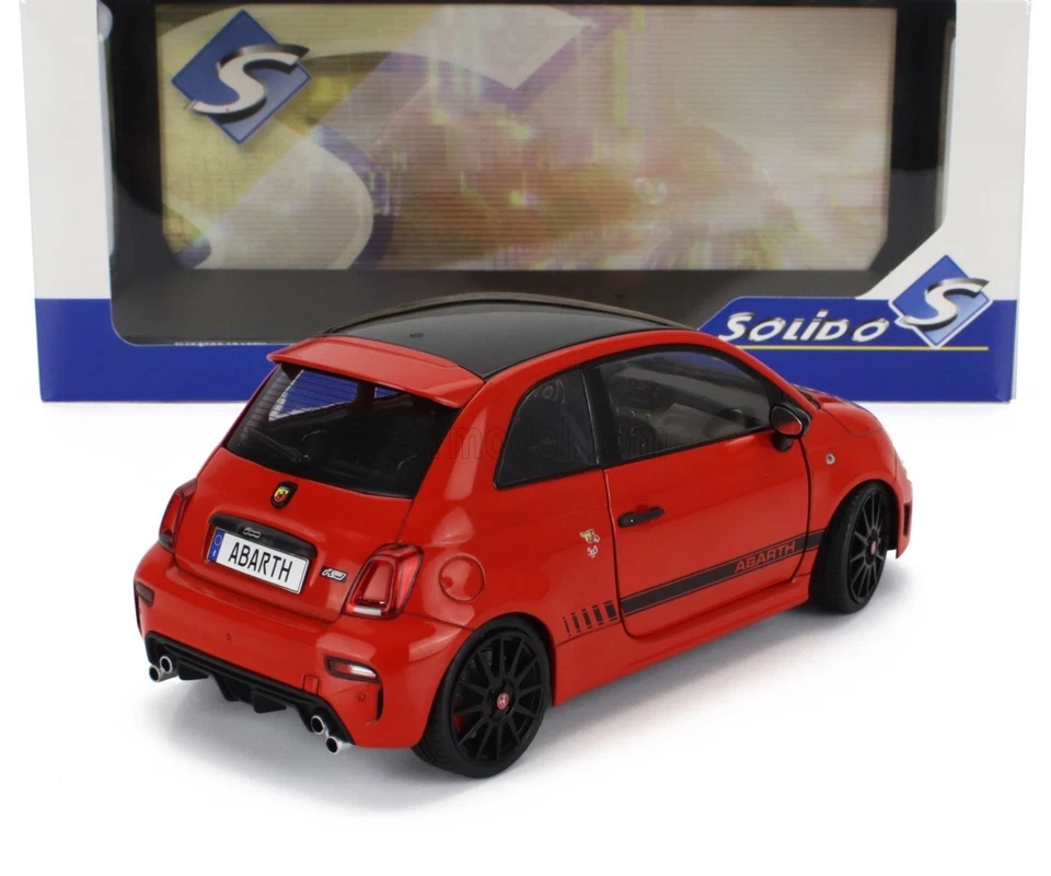 Solido 1/18 Fiat Nuova 500 Abarth 595 2022 Rosso Maranello - Red 1811305 - Image 2 of 4