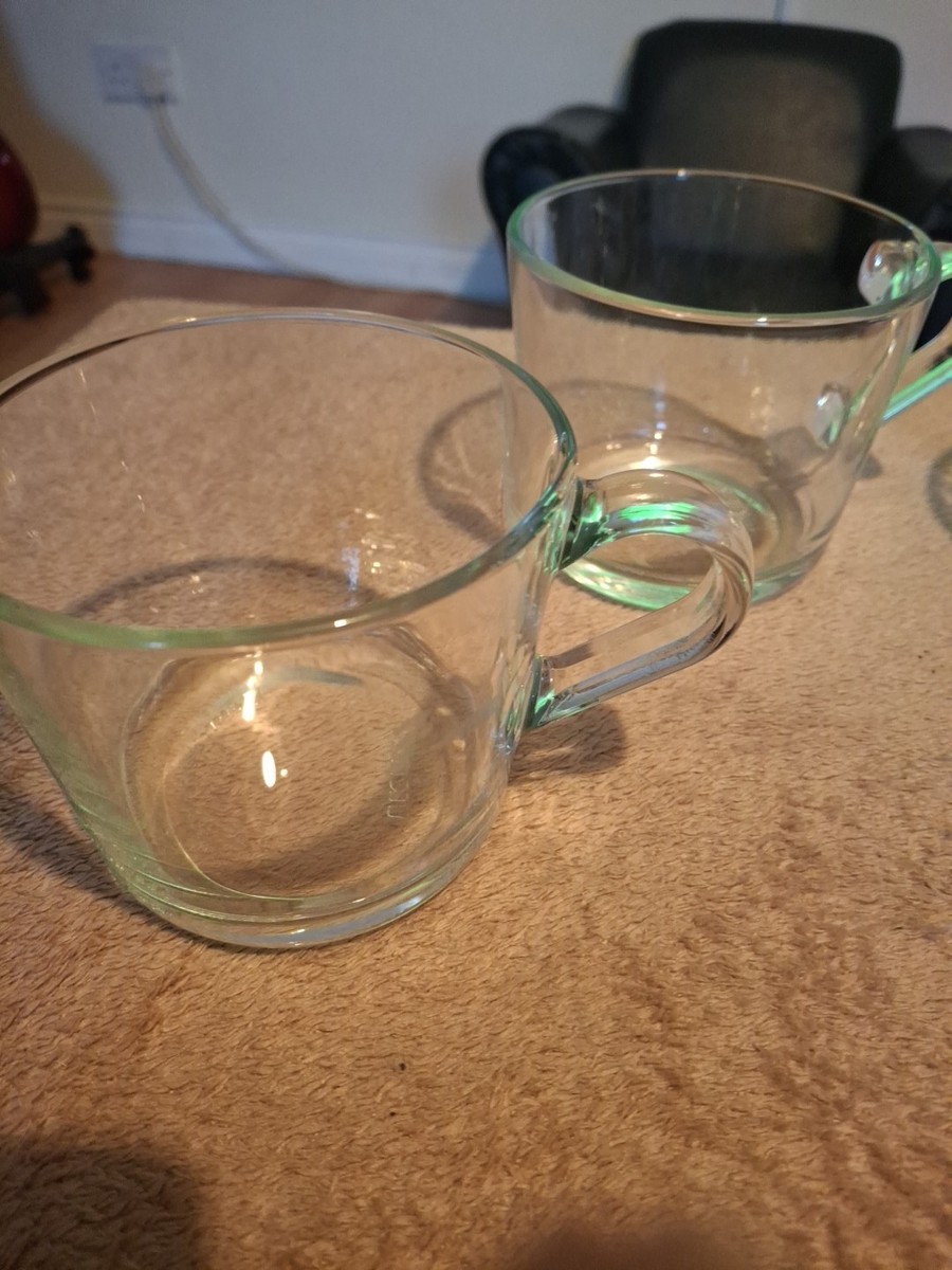 XGOPTS 400ml Glass Mug With Handle Tea Glass Cups Vintage Embossed - View #5