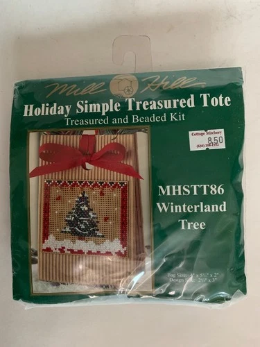 Vintage Mill Hill 2002 Holiday Simple Treasured Tote MHSTT86 WINTERLAND TREE