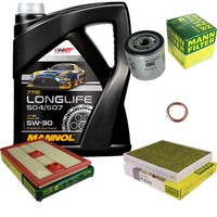 Mann Inspektionspaket 5L Mannol Longlife 5W-30 FüR VW Polo 1.2 TSI 16V 1.4