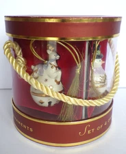 Lenox for the Holidays Set of 4 Porcelain Sleigh Bell Christmas Ornaments in Box