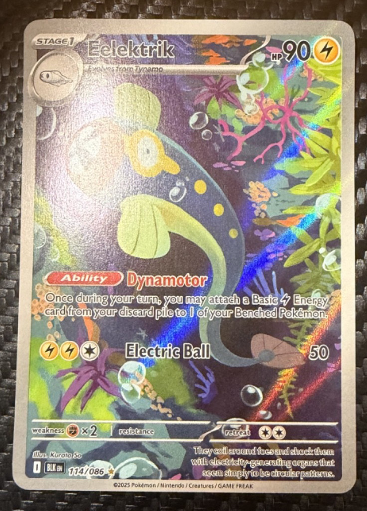 Eelektrik 114/086 Holo Illustration Rare Black Bolt Pokemon NM/M