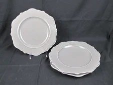 (3) Threshold Wellsbridge Charcoal Dinner Plates 10 1/2"