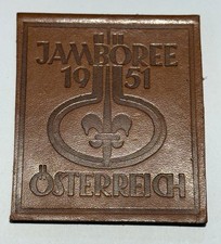 1951 World Jamboree Leather Patch Boy Scout TK4