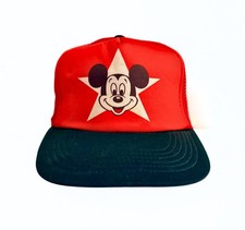 VTG MICKEY MOUSE SNAPBACK HAT CAP 80s FOAM TRUCKER MESH WALT DISNEY PRODUCTIONS