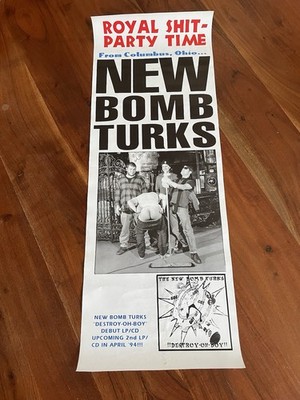 NEW BOMB TURKS CRYPT RECORDS DESTROY OH BOY RELEASE POSTER NEW DEADSTOCK