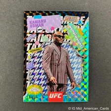 2025 Topps Chrome UFC #TRM-2 Kamaru Usman Tailormade Geometric Aqua /99