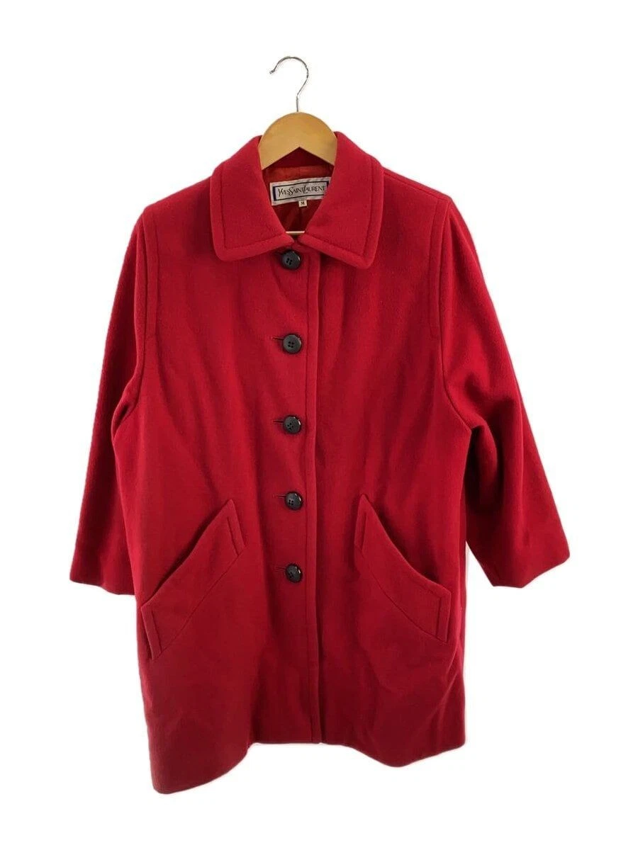 SAINT LAURENT (YSL) YVES SAINT LAURENT HW268 190 Mezzo Cappotto Colore Inox M Lana Rosso
