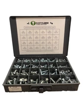 Grade 5 Serrated Hex Cap Flange Bolt & Flange Nut Assortment Kit - 450 Pieces