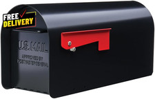 Ironside Large Capacity Galvanized Steel Black Post-Mount Mailbox MB801BAM.....