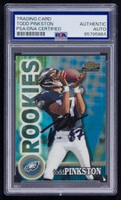 Todd Pinkston Signed 2000 Topps Finest Rookie Card #154 (PSA) Eagles Auto. rookie card picture